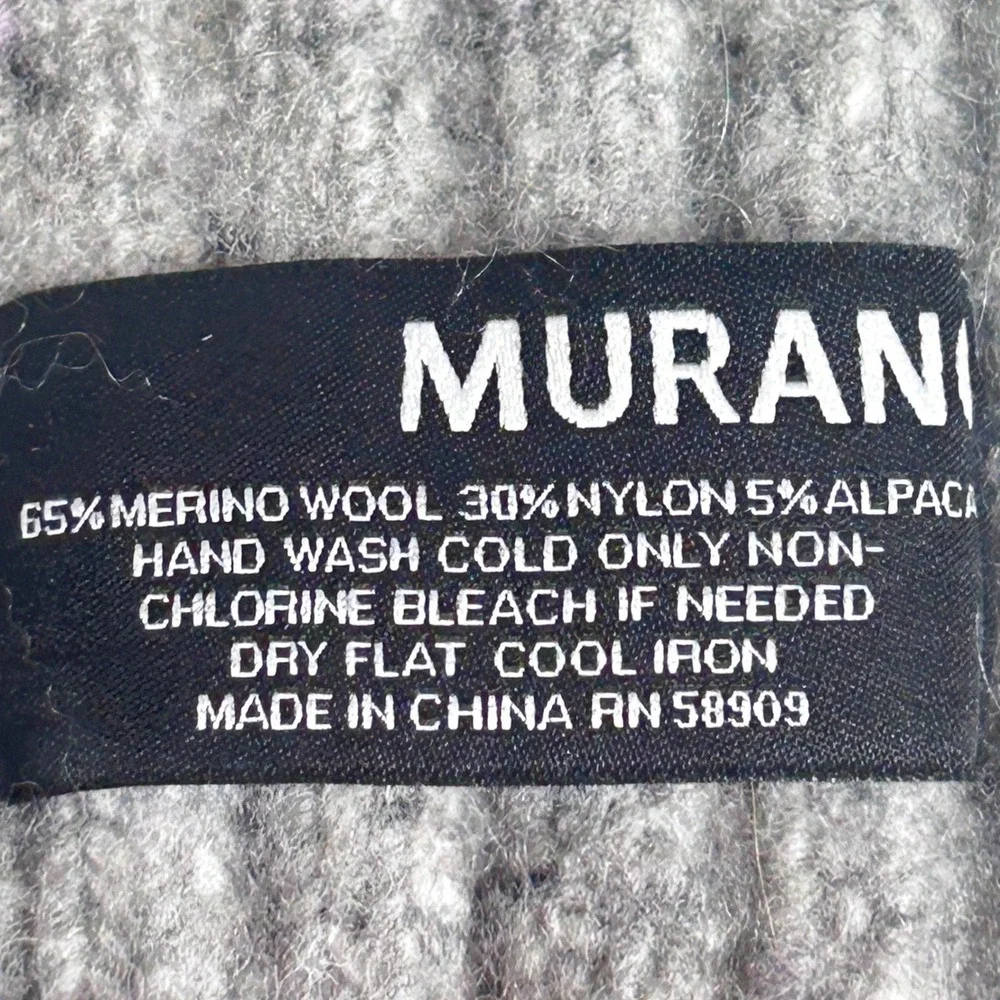Murano Merino Wool Alpaca‎ Blend Scarf Heathered Warm Cozy